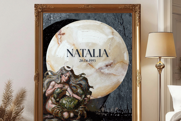 Plakat personalizowany znak zodiaku rak Zodii