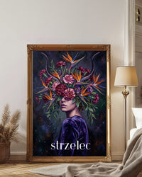 Plakat Astrologiczny Strzelec — Floral Mystic | Zodii