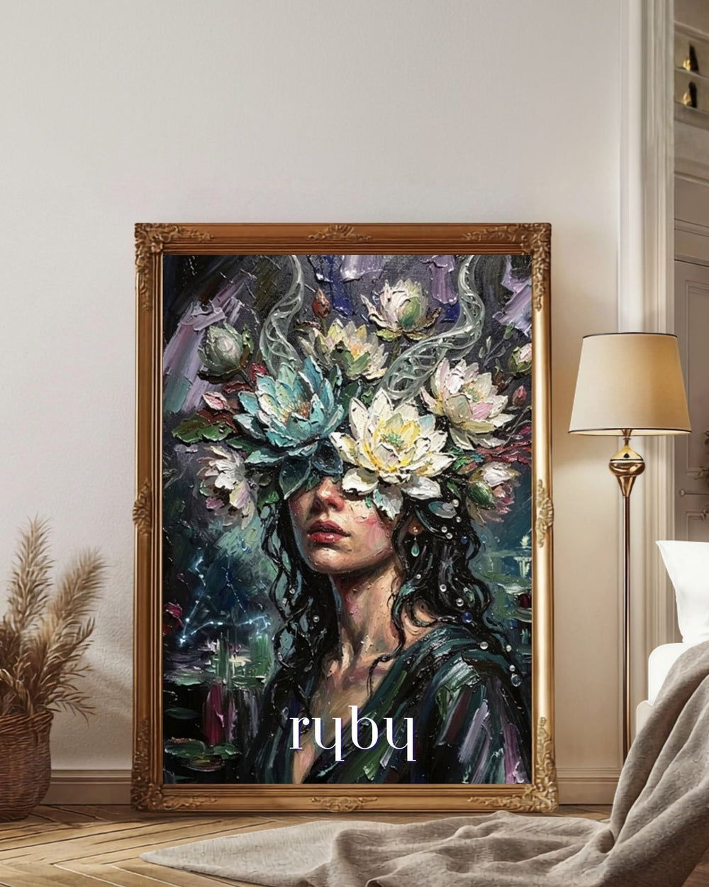 Plakat Astrologiczny Ryby — Floral Mystic | Zodii