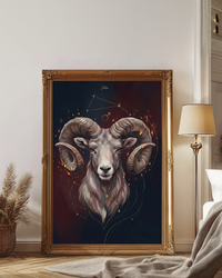 Baran znak zodiaku – plakat astrologiczny Modern Mystic
