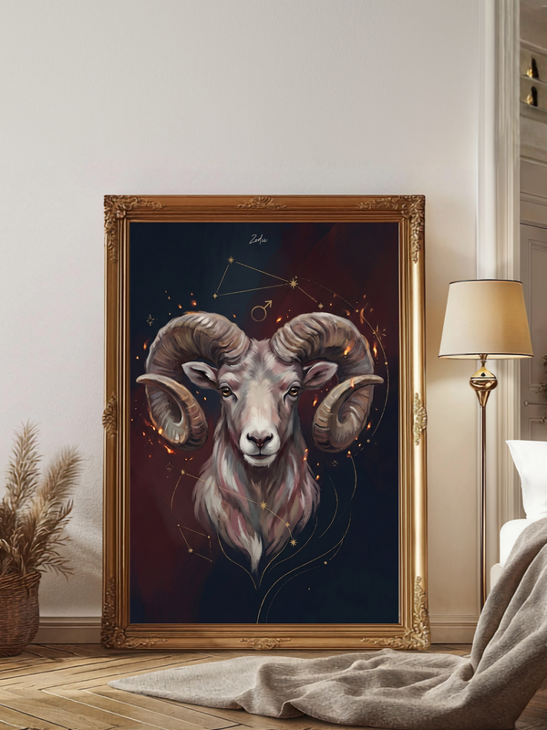 Baran znak zodiaku – plakat astrologiczny Modern Mystic