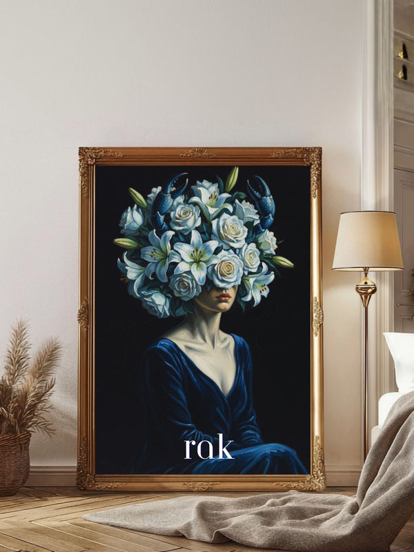 Plakat Astrologiczny Rak — Floral Mystic | Zodii
