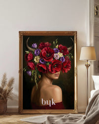 Plakat Astrologiczny Byk — Floral Mystic | Zodii