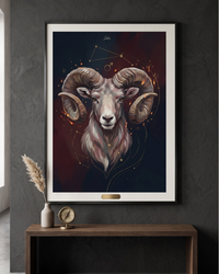 Baran znak zodiaku – plakat astrologiczny Modern Mystic