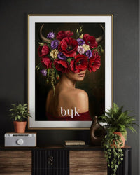 Plakat Astrologiczny Byk — Floral Mystic | Zodii