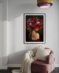 Plakat Astrologiczny Byk — Floral Mystic | Zodii