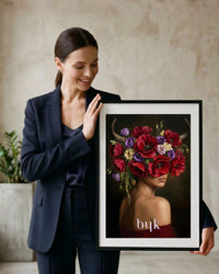 Plakat Astrologiczny Byk — Floral Mystic | Zodii