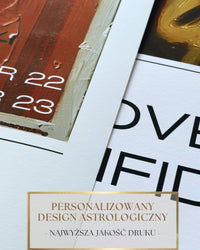 Plakaty wydrukowane, pokazanie różnych papierów i wysokiej jakości kolorów zadruku marki Zodii, informacja o najwyższej jakości druku. 