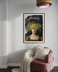 Plakat astrologiczny Panna z serii Floral Mystic — jaskry i stokrotki w stylu malarstwa olejnego. Zodii Polska.
