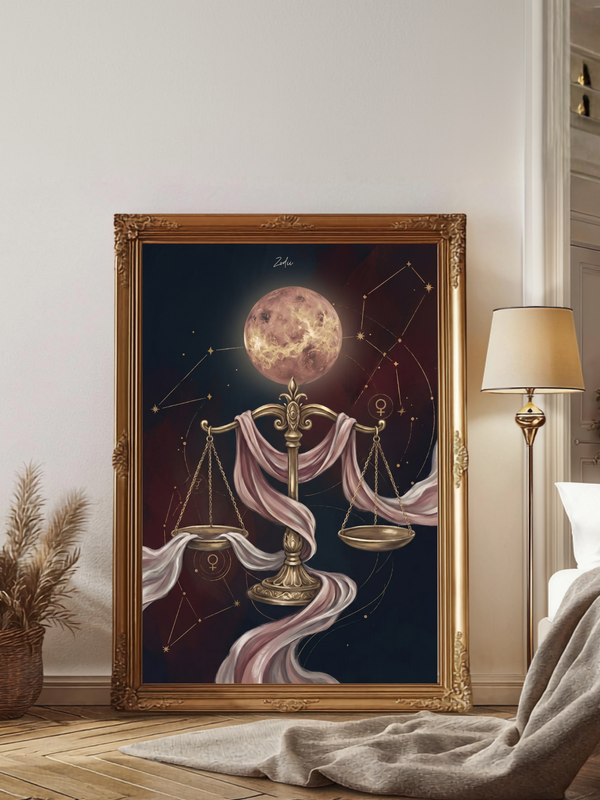 plakat astrologiczny waga