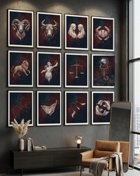 Plakat astrologiczny kolekcja znak zodiaku – kolekcja Modern Mystic, druk fine art na papierze muzealnym 210g